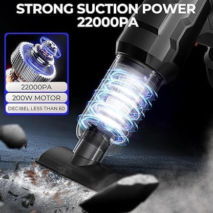 Vacuum Cleaner, 22000PA Suction Power, 200W Motor, Powerful Portable Vacuum Cleaner