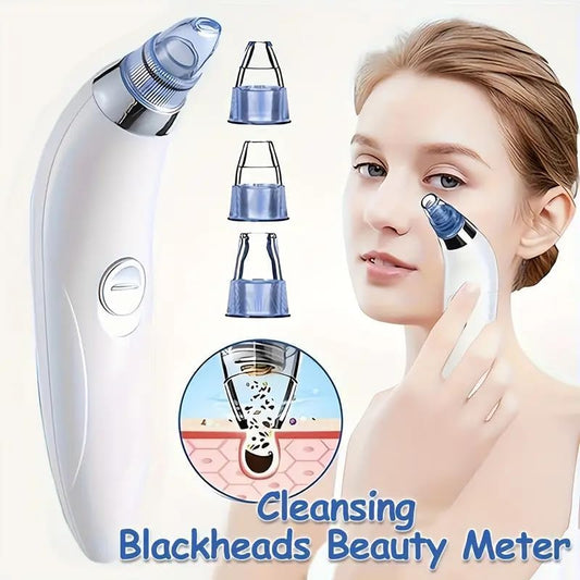 4 In 1 Blackhead Whitehead Extractor Remover Device Acne Pimple Pore Cleaner (Vacuum Suction Tool)
