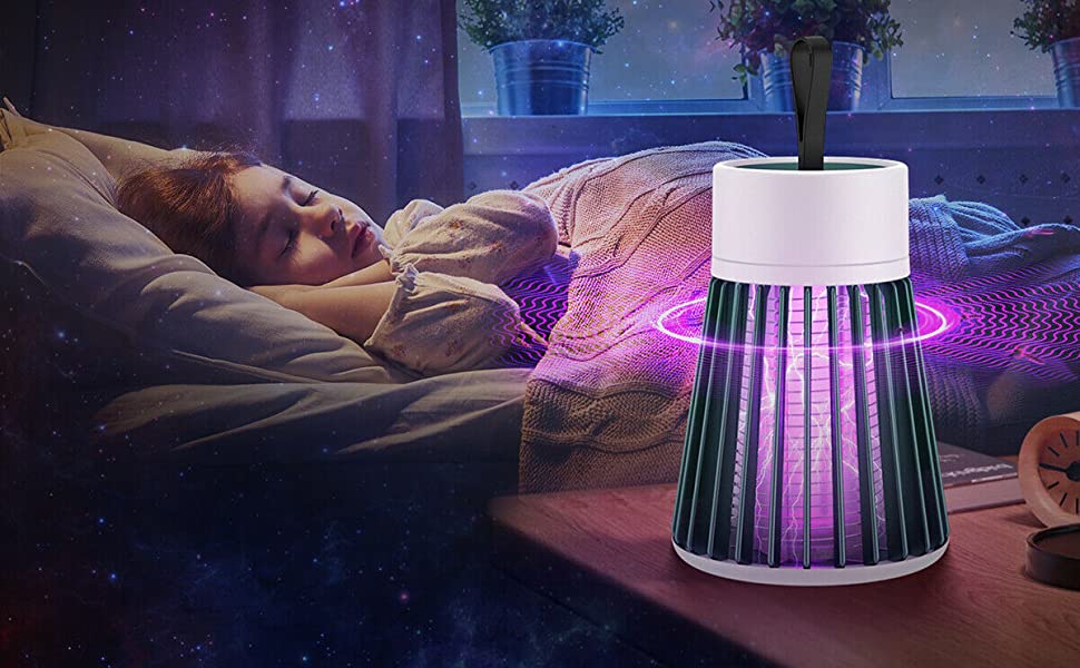 Eco-Friendly LED Mosquito Killer Machine – USB-Powered Indoor Bug Zapper for Home – Chemical-Free Insect Trap Safe for Kids & Pets – Easy to Clean, Compact Design (MASHROOM Mosquito LAMP)