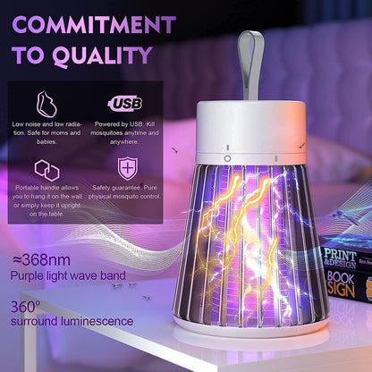 Eco-Friendly LED Mosquito Killer Machine – USB-Powered Indoor Bug Zapper for Home – Chemical-Free Insect Trap Safe for Kids & Pets – Easy to Clean, Compact Design (MASHROOM Mosquito LAMP)