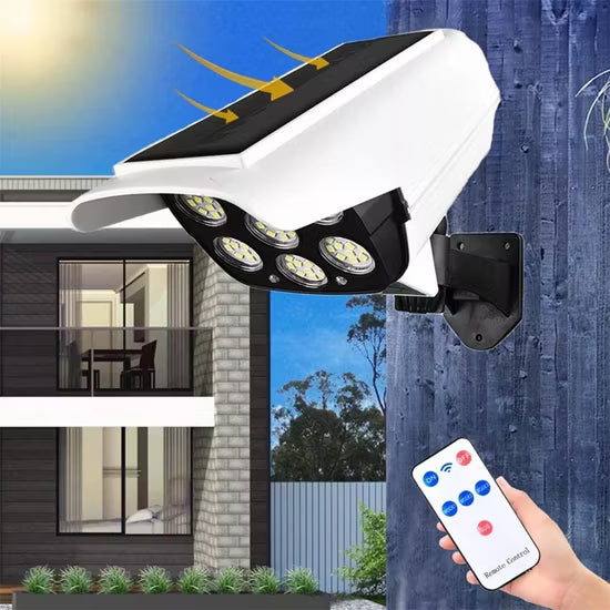 Solar Light Outdoor Motion Sensor Security Camera Shaped Dummy Wall Lamp