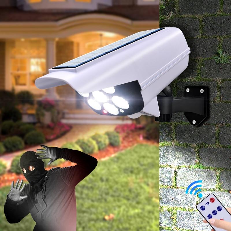 Solar Light Outdoor Motion Sensor Security Camera Shaped Dummy Wall Lamp
