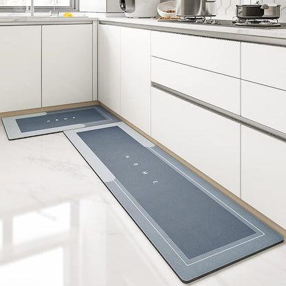 2 PC Square Kitchen Mat Water Absorbent And Quick Drying Kitchen Rugs