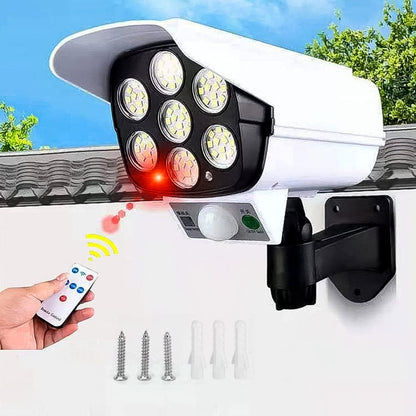 Solar Light Outdoor Motion Sensor Security Camera Shaped Dummy Wall Lamp