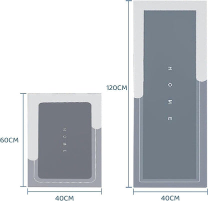 2 PC Square Kitchen Mat Water Absorbent And Quick Drying Kitchen Rugs