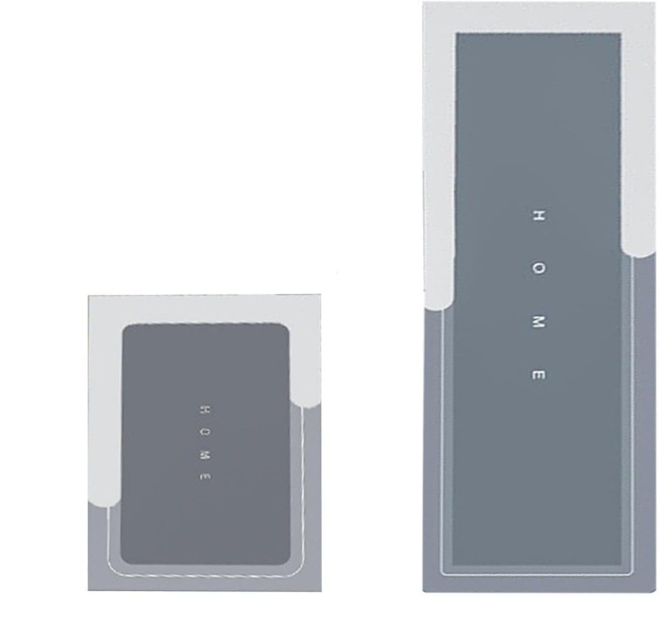 2 PC Square Kitchen Mat Water Absorbent And Quick Drying Kitchen Rugs