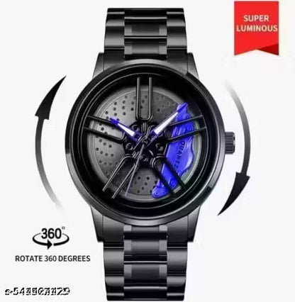 Black Car Wheels Watch (Choose Yor Colors)