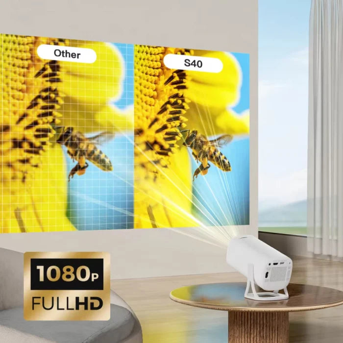 S40 HD Portable Projector – 180° Flexible Projection