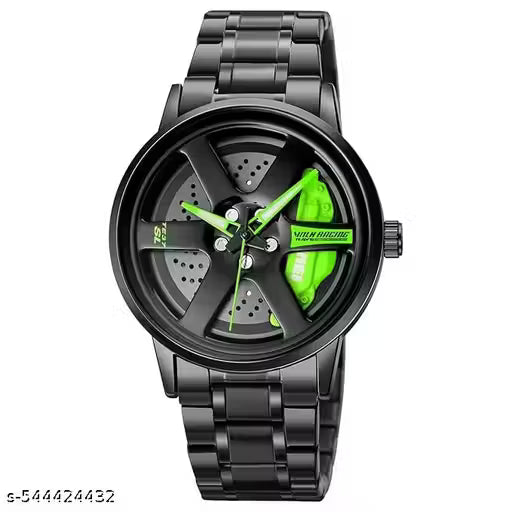 Black Car Wheels Watch (Choose Yor Colors)