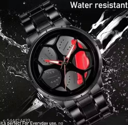 Black Car Wheels Watch (Choose Yor Colors)